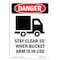 Signmission OSHA Danger Sign, Stay Clear 10' When, 5in X 3.5in Decal, 3.5" W, 5" L, Portrait OS-DS-D-35-V-1870 - alternate 1